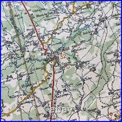 RARE! WWII Battle of the Bulge BASTOGNE Allied Armored Infantry Bring Back Map