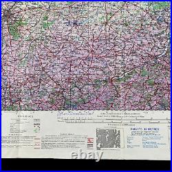 RARE WWII Battle of the Bulge U. S. Army Air Corps Navigational Operations Map