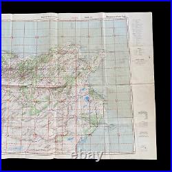 RARE WWII Captured Rommel German Luftwaffe Tunisia Strike Map Operation Torch