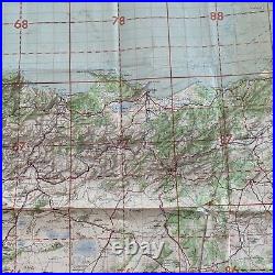 RARE WWII Captured Rommel German Luftwaffe Tunisia Strike Map Operation Torch