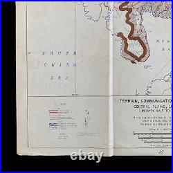 RARE WWII D-Day Invasion of Luzon Philippines Manila Jan 1945 Special Print Map