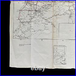 RARE WWII D-Day Operation Torch Eastern Task Force Assault Map CHARLIE BEACH