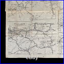 RARE WWII D-Day Task Force Assault Map Algiers Oran Casablanca Operation Torch