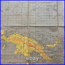 RARE! WWII GUADALCANAL & NEW GUINEA Mission Marked B-24 B-25 B-26 Navigators Map