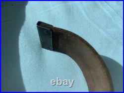 RARE WWII German Army Leather Uniform Belt Ols Maker Marked Nickel Hammered