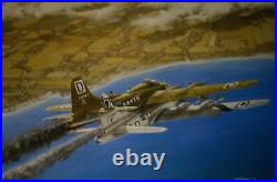 RARE WWII HAMBURG Piggyback Mission 100th Bomb Group B-17 Navigator Raid Map