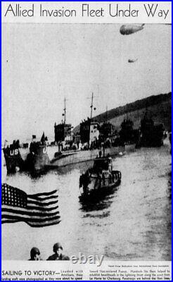 RARE WWII JAN 1944 D-Day Invasion Order 48 Star Ensign 11 Landing Craft MI Flag