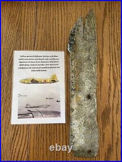 RARE WWII Japanese Betty Bomber Plane Crash Relic Piece From Guadalcanal Pacific