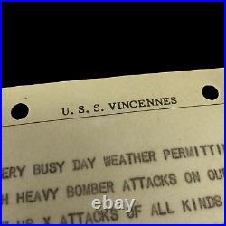 RARE! WWII Japanese OPERATION TEN-GO April 1945 Okinawa USS Vincennes USN Report