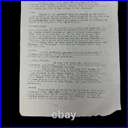 RARE WWII June 15th 1943 USS Thomas Stone European Pacific Theater Combat Report