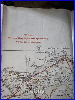 RARE! WWII North African Campaign Bring Back Map Photos Casablanca Tunisian War