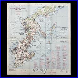 RARE WWII Operation Downfall 1945 Okinawa RESTRICTED Navy and Army Staging Map