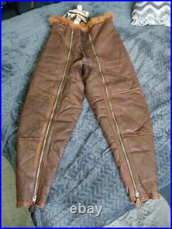 RARE WWII RAF IRVIN Sheepskin Flying Pilot Jacket Trousers 1940's never used