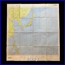 RARE! WWII RESTRICTED B-29 Superfortress Pacific Air Force Navigators Raid Map