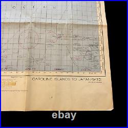 RARE! WWII RESTRICTED B-29 Superfortress Pacific Air Force Navigators Raid Map