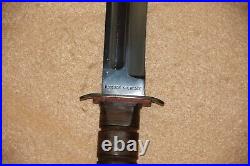 RARE WWII ROBESON USMC FIGHTING KNIFE WithSHEATH RESTORED