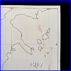 RARE! WWII TOP SECRET D-Day BIGOT Map USS Eldorado Operation Iceberg Okinawa COA
