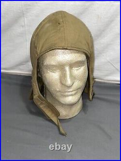 RARE WWII U. S. Sherman tanker tank helmet CVC Liner Tan khaki brown