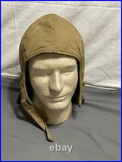 RARE WWII U. S. Sherman tanker tank helmet CVC Liner Tan khaki brown