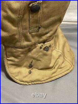 RARE WWII U. S. Sherman tanker tank helmet CVC Liner Tan khaki brown