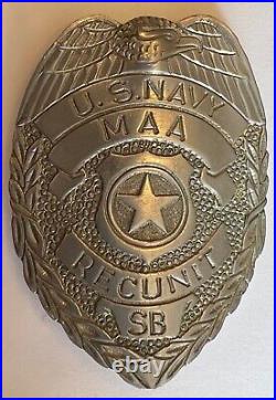 RARE WWII US Navy MAA Master At Arms RECUNIT SB Badge