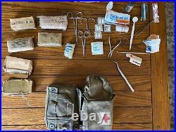 RARE World War II Medical Kit With Original Contents- Complete- SEE PICS