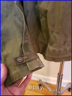 RARE misprint upside down Ww2 USN US Navy Foul Weather Jacket Small Coat 1940