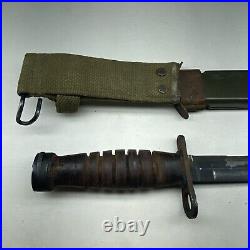 RARE ww2 WWII CASE M4 US m1 carbine Bayonet 1st Variation m8a1 BM co. Scabbard