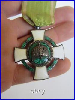 Rare 1942 WWII WW2 Order of the Holy Crown Hungarian Austro-Hungary War Medal