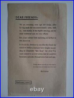Rare 1944 Wwii German Leaflet Fake Passierschein Ww2 Army Allied U. S. Propaganda