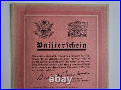 Rare 1944 Wwii German Leaflet Fake Passierschein Ww2 Army Allied U. S. Propaganda