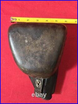 Rare! Baby Nambu Holster Ww2 Japanese Leather Clam Shell