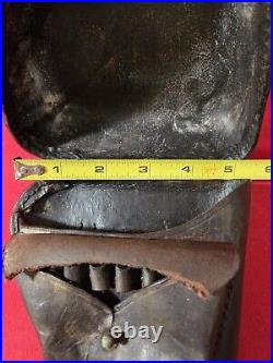 Rare! Baby Nambu Holster Ww2 Japanese Leather Clam Shell