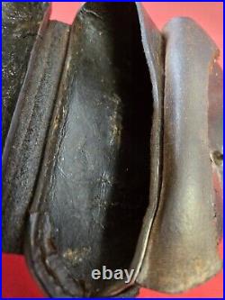 Rare! Baby Nambu Holster Ww2 Japanese Leather Clam Shell