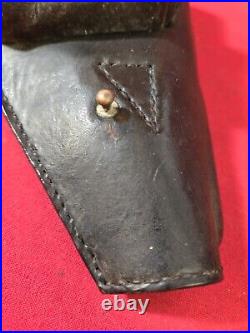 Rare! Baby Nambu Holster Ww2 Japanese Leather Clam Shell