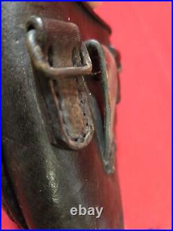 Rare! Baby Nambu Holster Ww2 Japanese Leather Clam Shell