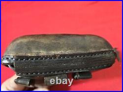 Rare! Baby Nambu Holster Ww2 Japanese Leather Clam Shell