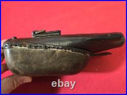 Rare! Baby Nambu Holster Ww2 Japanese Leather Clam Shell