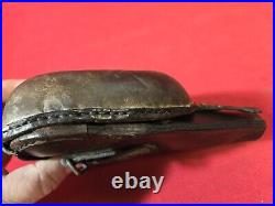 Rare! Baby Nambu Holster Ww2 Japanese Leather Clam Shell