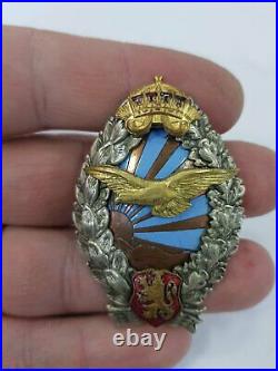Rare Bulgarian Royal pilot badge WWII Boris III