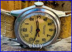 Rare Minerva WW2 Watch Tropical Dial Patina Military ALL ORIGINAL serviced