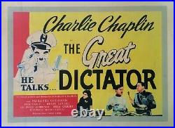 Rare & Original Charlie Chaplin WWII Movie Poster, The Great Dictator