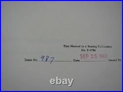 Rare Original Field Service Manual B-17F BOEING WWII Flying Fortress 1943