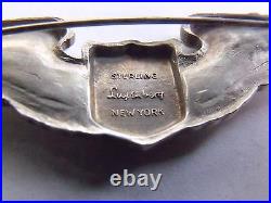 Rare Original Usaaf Ww2 Luxenberg Army Air Pilot Wings Sterling Silver Pin Back