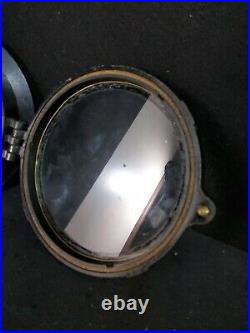 Rare Original Vtg U. S. Navy Chelsea Ships Maritime Clock Black with Key ESTATE USA