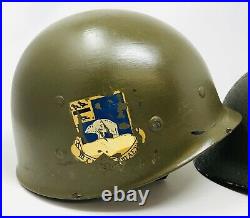 Rare Original WWII 84th Infantry Division 339th Regiment M1 Helmet withLiner NAMED