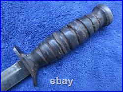Rare Original Ww2 Early M3 Knife Dagger And Sheath Kinfolks Blade Marked