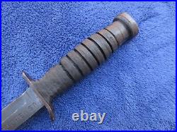 Rare Original Ww2 M3 Fighting Knife Rcc Blade Marked Dagger And Lf&c 1943 Sheath
