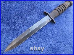 Rare Original Ww2 M3 Fighting Knife Rcc Blade Marked Dagger And Lf&c 1943 Sheath