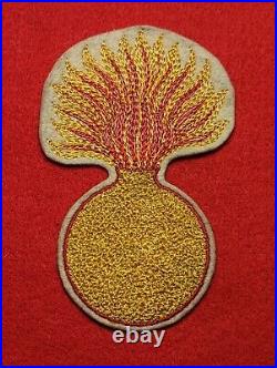 Rare Original Ww2 Us Army Ordinance Chenille Pocket Patch Embroidered On Felt